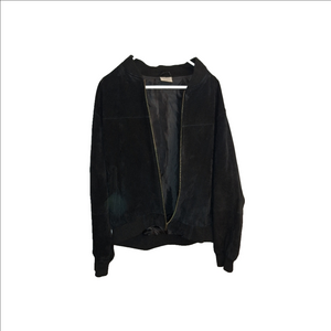 Unbranded LEATHER JACKET/ BLACK SUEDE MEDIUM
